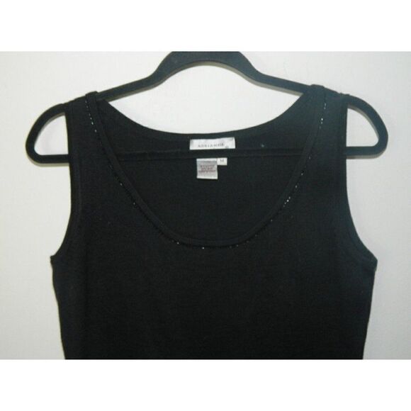 Adrianna Papell Sweater Set Black  Beaded‎ Trim @ Piece Set Size Medium - Picture 3 of 8